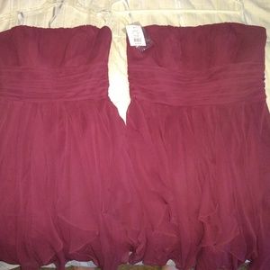 Davids bridal burgundy bridesmaids dresses